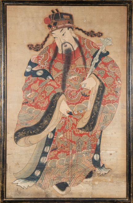 (R) EIN GEMÄLDE EINES TAOISTISCHEN BEAMTEN, CHINA,