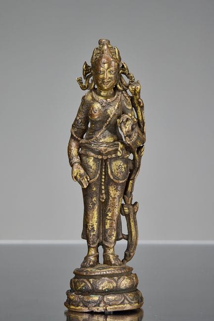 TARA EN BRONZE DE PREMIÈRE ÉPOQUE, AVEC LES YEUX E