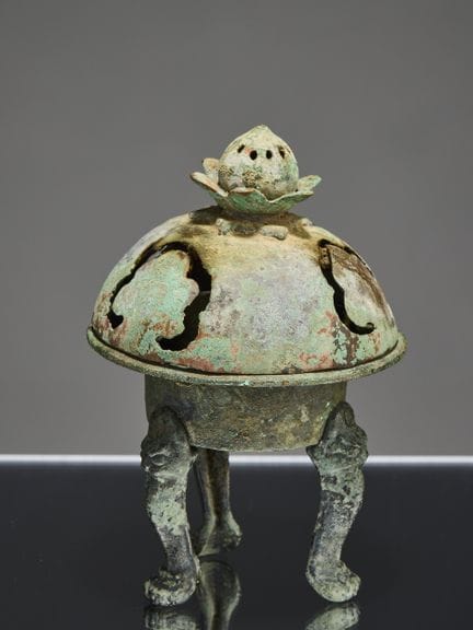 BRUCIATORE DI INCENSO CINESE IN BRONZO DELLA DINAS