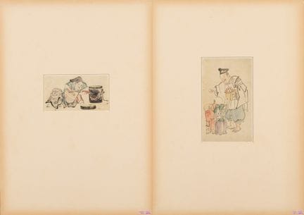 (R) ZWEI JAPANISCHE ZEICHNUNGEN

Ein Paar japanisc