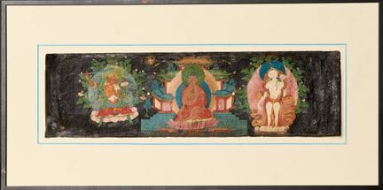 MANUSCRIT ENLUMINÉ REPRÉSENTANT MANJUSHRI, LE BOUD