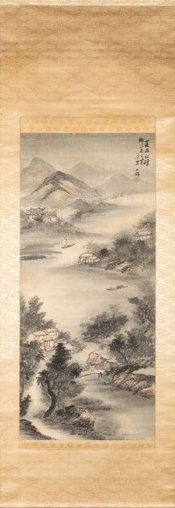 UNE PLUIE D'ÉTÉ SUR UN PAYSAGE FLUVIAL - CHINE, WU