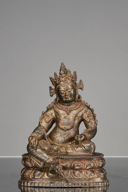 JAMBHALA ASSIS EN BRONZE, TIBET, ANNÉES 1950

Dime