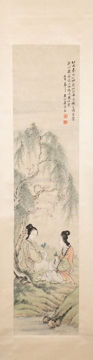 UN TABLEAU REPRÉSENTANT DES DAMES ÉLÉGANTES - WU Y