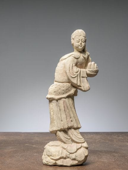 (R) ADORATEUR CHINOIS, PIERRE DE CALCAIRE, DYNASTI