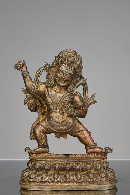 STATUETTE EN BRONZE DE VAJRAPANI, TIBET, XIXe SIÈC