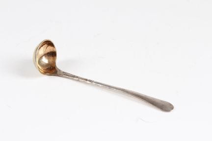 Small cream ladle. Augsburg, 1753–1755. Gilded bow