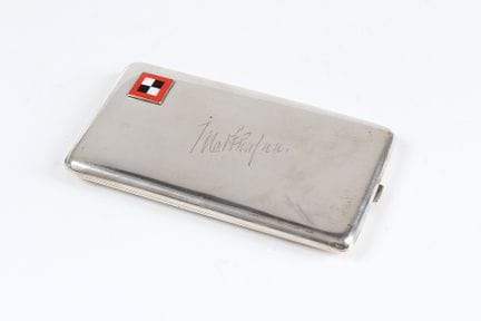Boîte à cigares. Allemagne, Berlin. Argent 800. Bo