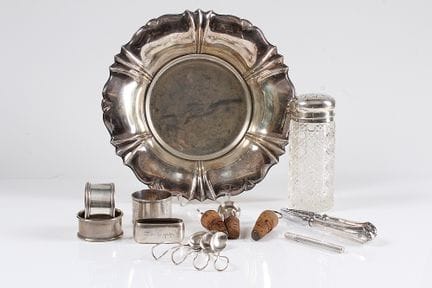 Serving platter. 835 silver. Four pieces: two napk