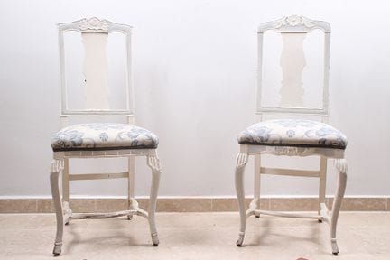 Two chairs. Dresden, 18th century. Carved beech, p