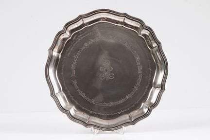 Plaque du régiment de hussards. Argent 800. Plaque