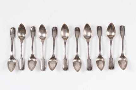 11 coffee spoons. Silver. Vienna, first half of th