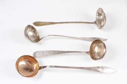 Three ladles. 19th/20th century. 800/13 lot. Vienn