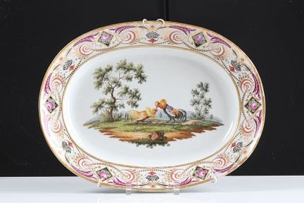 Grand plateau ovale. Meissen, époque Marcolini (17