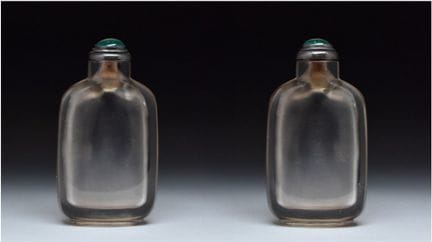 BOUTEILLE À PRISER EN CRISTAL DE ROCHE FUMÉ, XIXe 