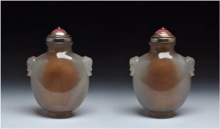 FRASCO DE TABACO DE ÁGATA TALLADA, 1780-1860  

Se