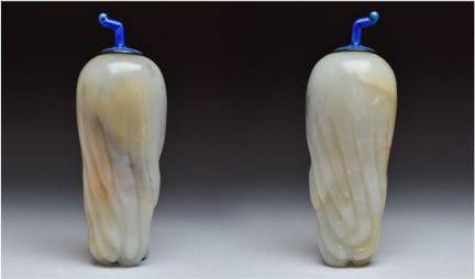 BOUTEILLE À TABAC À PRISER EN JADE SCULPTÉ EN FORM