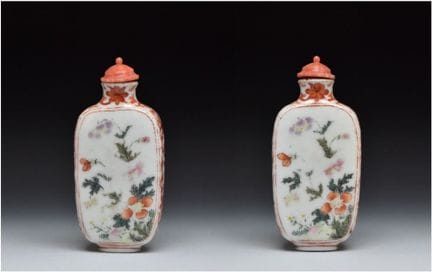 EINE SELTENE „FAMILLE-ROSE“-PORZELLAN-SNUFFFLASCHE