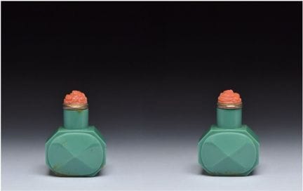 BOTTIGLIA DA TABACCO DA SNIFFARE IN VETRO VERDE A 