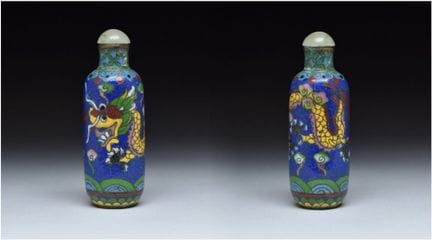 BOUTEILLE À PRISER EN ÉMAIL CLOISONNÉ « DRAGON », 