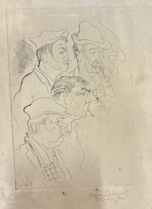 20th-CENTURY FRENCH SCHOOL
Portraits of Men
Engrav