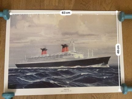 "France" Advertising Poster 
63 x 48 cm

"Cunard L