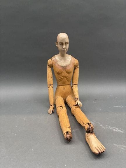 Mannequin d'artiste en bois naturel articulé 
40 x