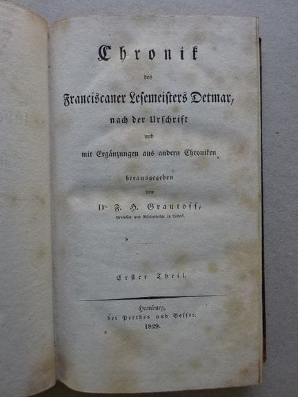 Grautoff, F.H. (éd.). Chronique du maître francisc