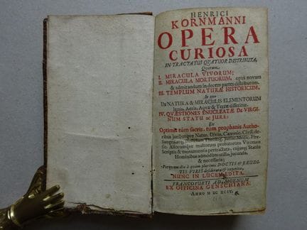 Theologie.- Kornmann, H. Opera curiosa. Tle. 1-2 (