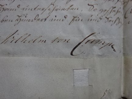 Documents.- Campe, Heinrich Wilhelm von (d'Isenbüt