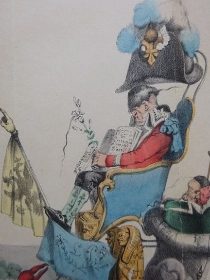 Karikaturen.- Sammlung von 34 lithogr. Tafeln aus 