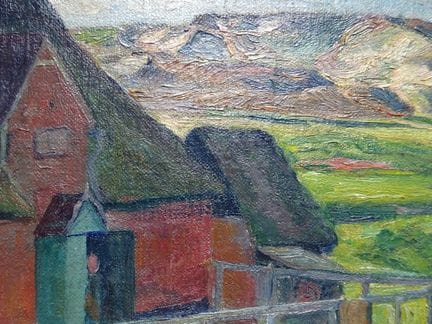 Anonym. Bauernhaus auf Sylt. Öl auf Leinwand, um 1