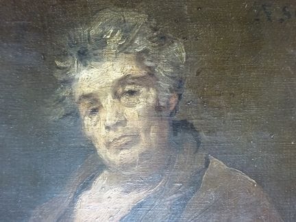 Velasquez.- Aesop. Öl auf Leinwand, um 1880. Oben 
