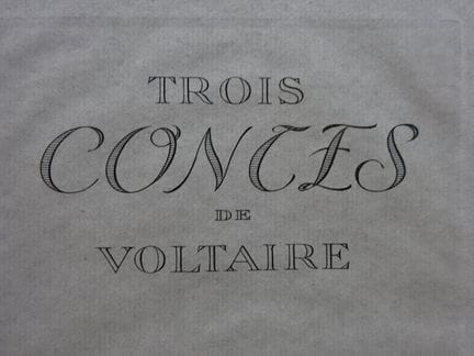 Voltaire. Trois contes : Cosi-Sancta avec à sa sui
