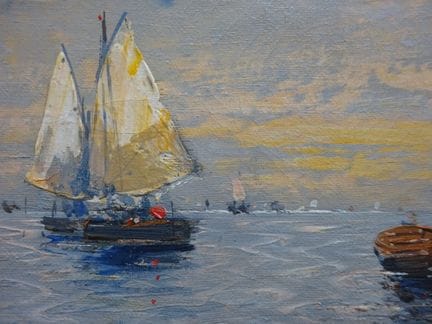 Fabre, Henri (1880 - 1950). 2 Gemälde mit Schiffsm