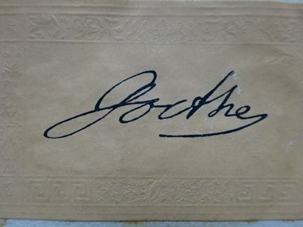 Goethe, J.W. Poèmes. Tübingen, Cotta, 1812. 1 feui