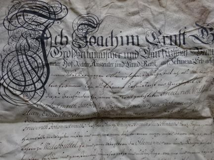 Documents.- Grote, Joachim Ernst (Seigneur de Schn