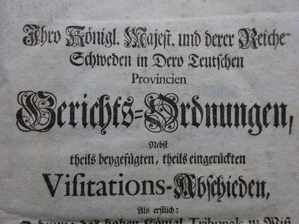 Recht.- Ihro Königl. Majest. und derer Reiche Schw