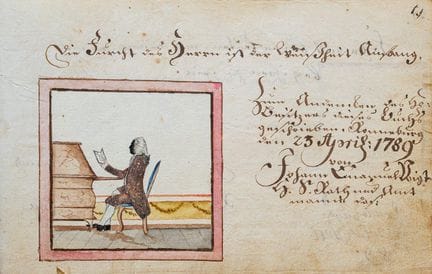 Livre d'amitié de G.L. Back. Daté entre 1789 et 17