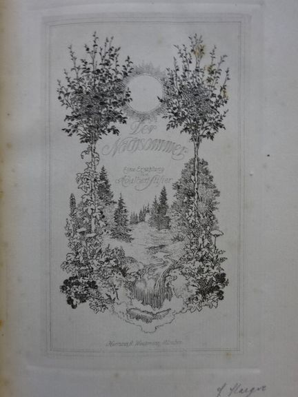 Stifter, A. Der Nachsommer. 3 vol. Munich, Wiechma