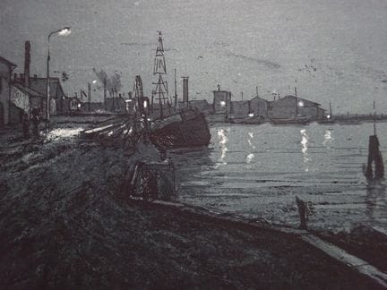 Anderson, Friedel (Oberhausen 1954). Hafen bei Nac