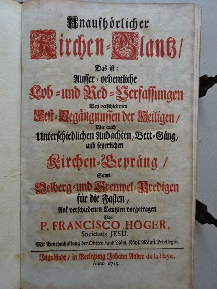 Theologie.- Höger, F. Unaufhörlicher Kirchen-Glant