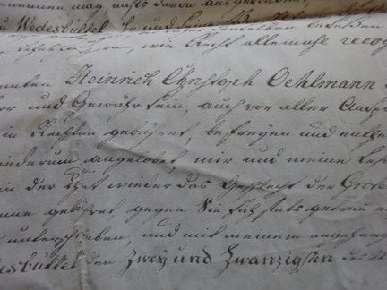 Documents.- Grote, Heinrich August Friedrich Freih