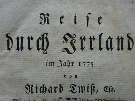 Twiss, R. Voyages à travers l'Irlande (!) en l'an 