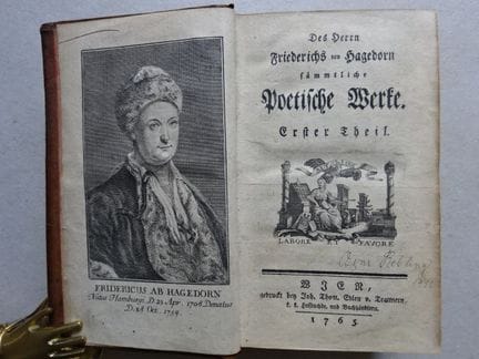 Hagedorn, Fv Œuvres poétiques complètes de Friedri