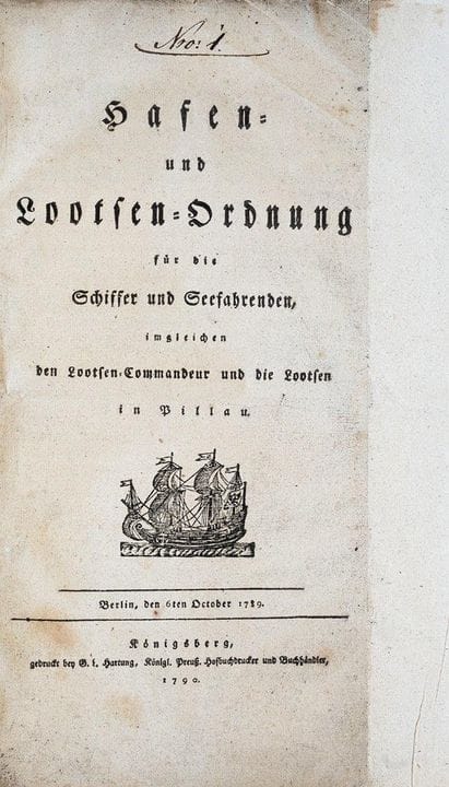 Recht.- Sammelband mit 9 seltenen Hafen-Ordnungen 