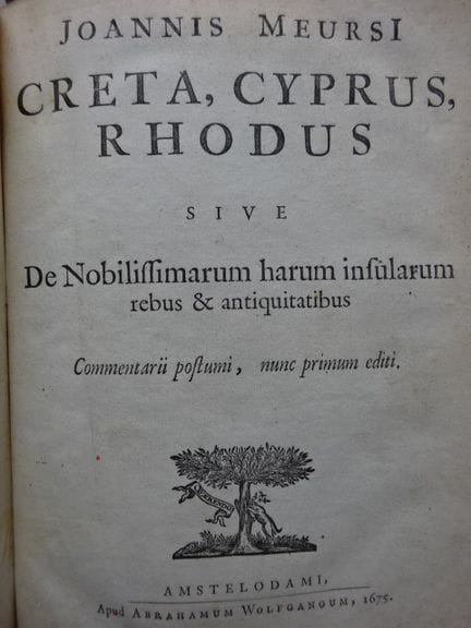 Meursius, J. Creta, Cyprus, Rhodus sive De Nobliss
