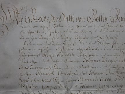 Documents.- George III Guillaume Frédéric (Roi de 