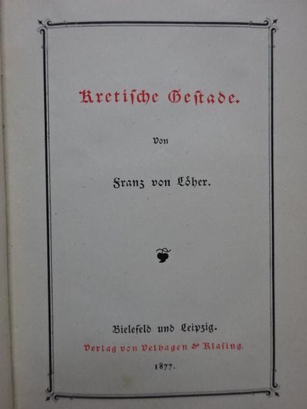 Löher, Fv 2 ouvrages en édition originale. Bielefe