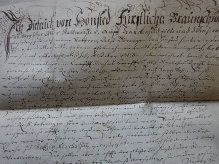 Documents.- Honstedt, Dieterich von (Maître de la 